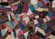 Antique "1896" Crazy Quilt - 5'6 x 6'8
