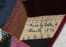 Antique "1896" Crazy Quilt - 5'6 x 6'8