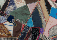 Antique Crazy Quilt by "Mary Elizabeth Ward" - 4'5 x 5'4