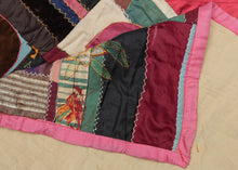 Antique Crazy Quilt - 4'7 x 4'10