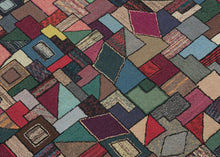 Midcentury Quilt Inspired Hooked Rug - 4'10 x 7'