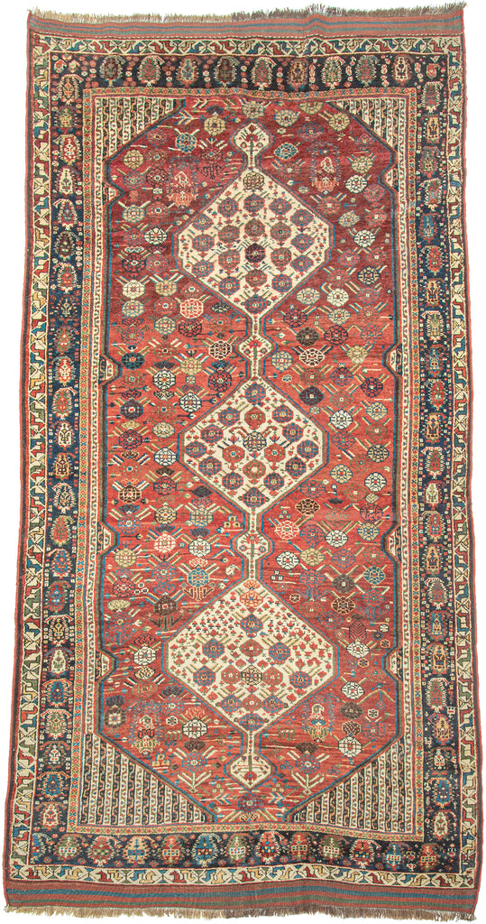 Antique khamse rug※今だけお値下げ！ Antique Khamseh Rug - 5' x 10' – HEIRLOOM