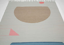 Andrew Boos "Blue, Brown and Pink Rug" - 4'10 x 7'9