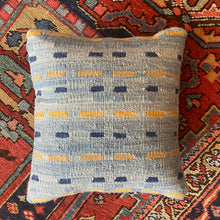 natural handwoven indigo dyed Turkish pillow