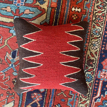 handwoven natural dyed madder red Turkish pillow