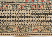 This Ghoirdes rug was woven in Western Anatolia during the 19th century  It features open and undulating sage mihrab with beautiful red and white flowers blossoming against a sky blue ground in it's stepped niche. Framed by a main border of simple yet sensational brown and white stripes. Beautifully drawn and perfectly balanced with a soft and calming palette of desirable tones. A rug which is both highly decorative and highly collectible at the same time.