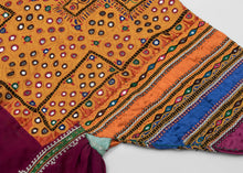 Mid Century Embroidered Sindh Dress with Mirrorwork - 3'11 x 4’3
