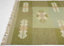 Sage & Celadon Midcentury Swedish Kilim