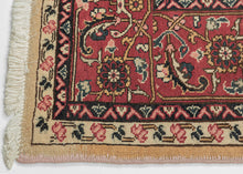 yellow heriz It features a symmetrical all over garden lattice that is densely populated with stylizes floral rosettes, palmettes, and leafy vines in soft coral, midnight blue, ivory and pistachio on a rare golden yellow ground.&nbsp; The red ground main border is composed of blossoming&nbsp;palmettes and crisply rendered saz leaves. A soft-spoken palette that is well-balanced plays off of contrast. Densely woven of high-quality wool making a hard-wearing new production piece that properly honors