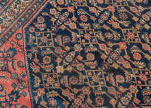 Navy Hamadan Rug - 5'2 x 6'2