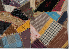 Antique Crazy Quilt by "Mary Elizabeth Ward" - 4'5 x 5'4