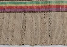 Antique American Rag Rug - 3'1 x 12'9