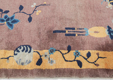Yellow and Mauve Deco Runner Rug - 2'7 x 9’10