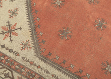 Vintage Orange and Seafoam Anatolian Rug - 6'7 x 11'6