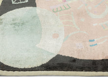 Abstract Mid Century Silk Deco - 4'6 x 7'4