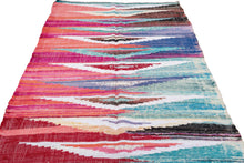 Contemporary Moroccan Rag Kilim - 4’10 x 7’9