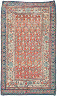 This rare cotton pile rug is a wonderful example of early 20th century weaving from India’s Deccan region, likely originating from a workshop in Hyderabad or Bidar. Though long attributed to Agra, emerging scholarship suggests that many rugs of this type, with their Persianate design vocabulary and unique structural features, reflect a broader and more diverse history of Indian carpet production beyond the colonial centers.