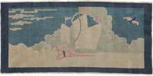 Boat Scene Chinese Deco Rug - 2'4 x 5'