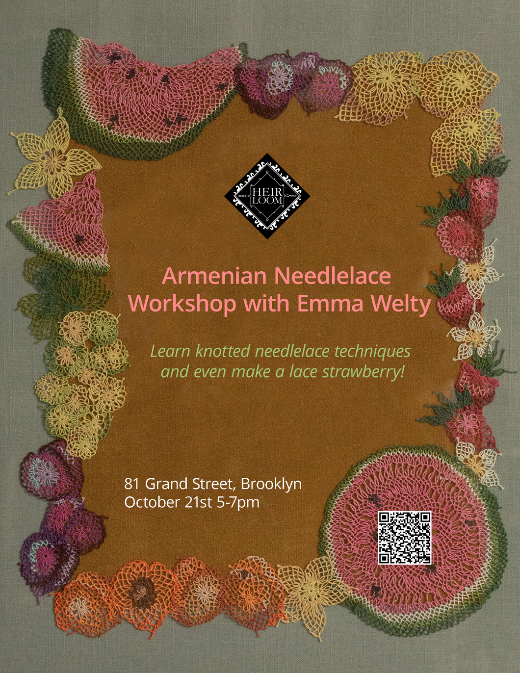 Armenian Needlelace Workshop w/ Emma Welty (10/21 @5pm)