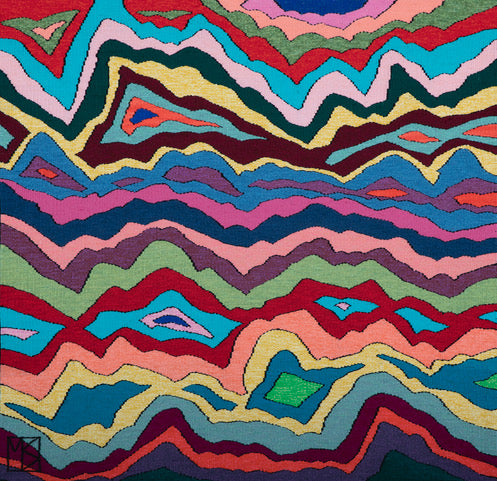 Flashback Strata is a woven tapestry that is part of Mary-Ann Sievert's current work. It is a series of five pieces depicting five different phases of her life. This series was inspired by “Portrait of the Artist as a Young Man” by James Joyce.  


Via the artist
