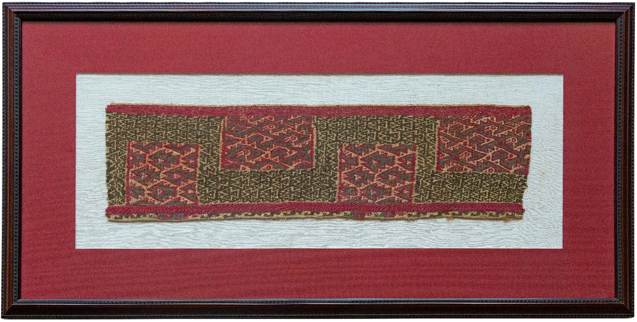 Framed Pre-Columbian Chancay Textile Panel - 1' x 3'2 – HEIRLOOM