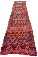 Vintage Moroccan Boucheroite Runner - 3’1 x 13'10