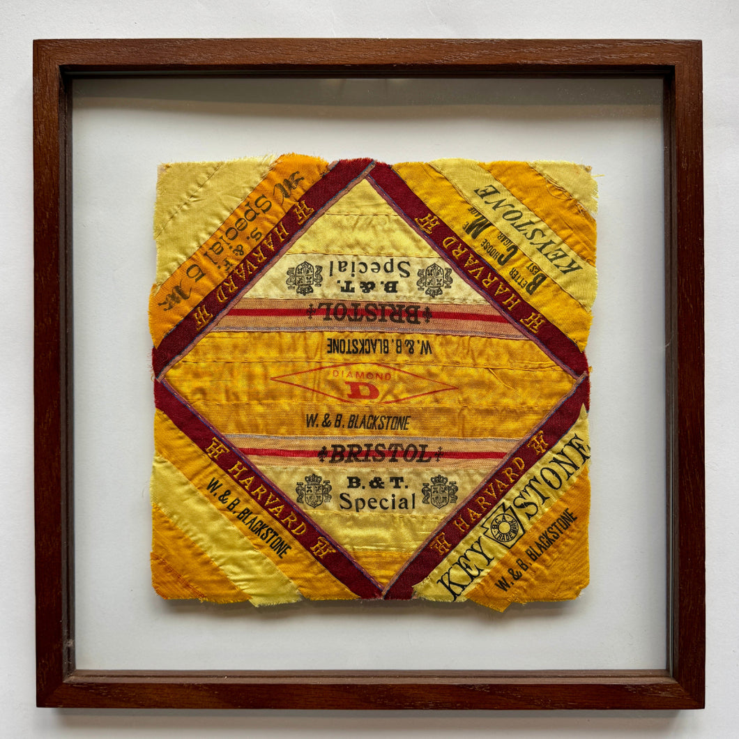 Framed Antique Cigar Quilt - 12.75