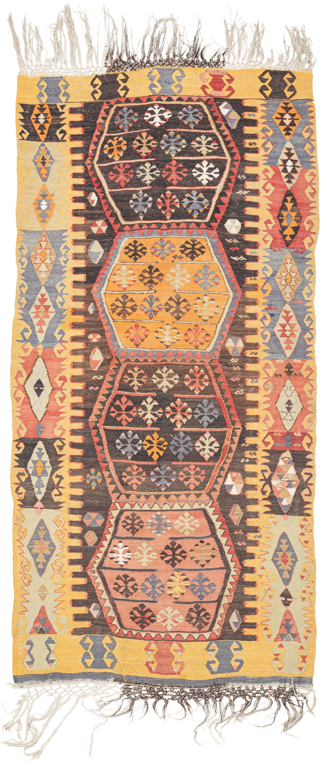 Turkish Malatalya Kilim - 3'4 x 7'