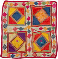 Chakla are square appliqué textiles from a broad region stretching from Gujarat and Rajasthan in India to the Multan region of present-day Pakistan. Used as wall hangings, table coverings, and ceremonial textiles, they also formed an important part of a young woman’s dowry in communities such as the Banjara, where they were displayed during wedding celebrations. More than decorative objects, chakla reflect the rich artistic traditions and communal life of the region.