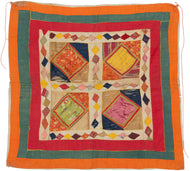 Chakla are square appliqué textiles from a broad region stretching from Gujarat and Rajasthan in India to the Multan region of present-day Pakistan. Used as wall hangings, table coverings, and ceremonial textiles, they also formed an important part of a young woman’s dowry in communities such as the Banjara, where they were displayed during wedding celebrations. More than decorative objects, chakla reflect the rich artistic traditions and communal life of the region.