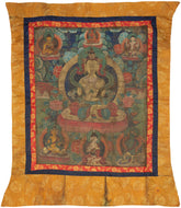 Antique Tibetan Thangka - 3'4 x 3'10