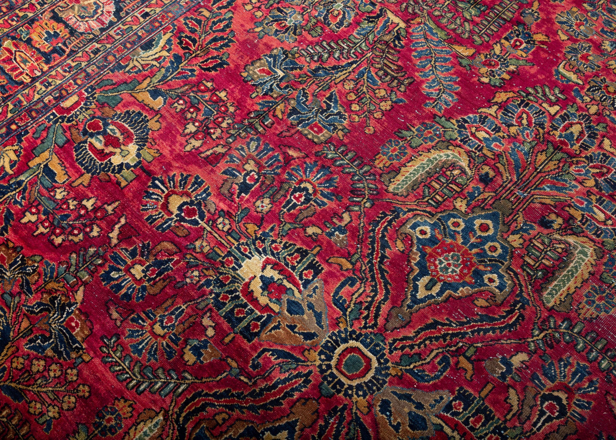 Persian Painted Sarouk Rug 8' x 10'4 HEIRLOOM