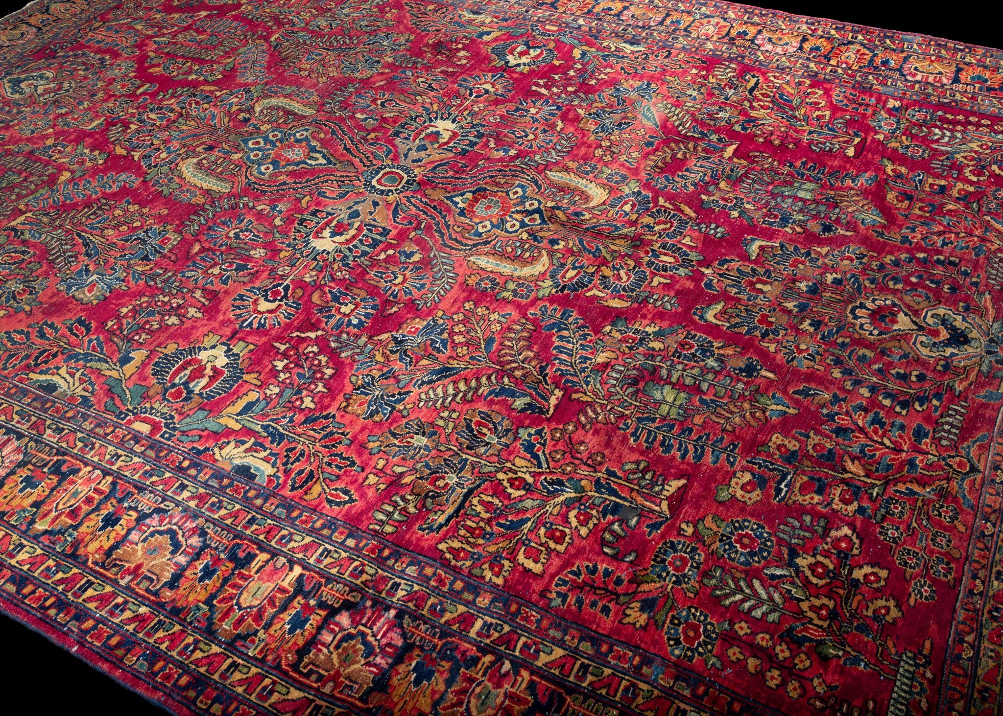 Persian Painted Sarouk Rug 8' x 10'4 HEIRLOOM