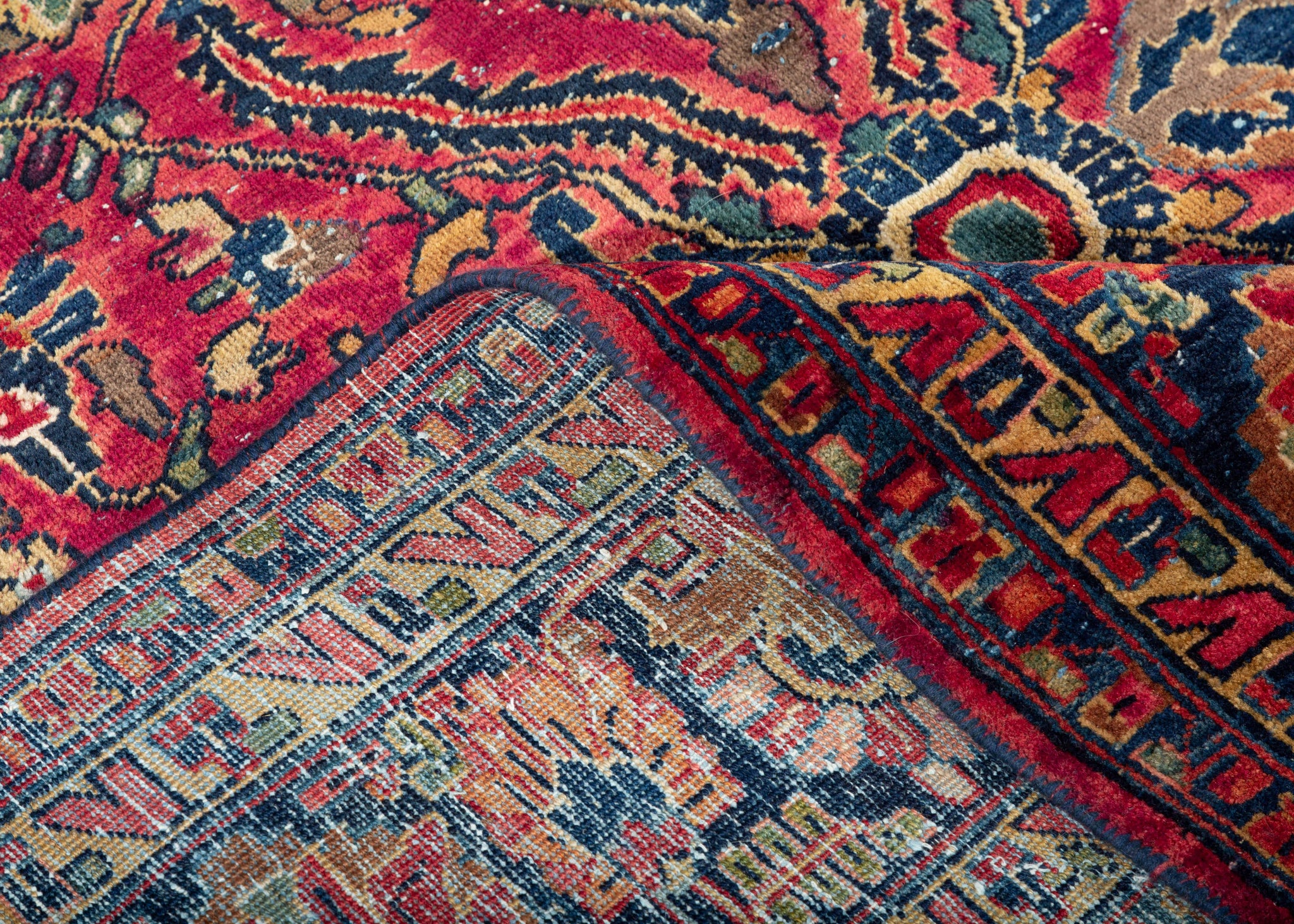 Persian Painted Sarouk Rug 8' x 10'4 HEIRLOOM