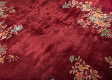 Burgundy Chinese Deco Rug - 9' x 12'