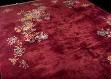 Burgundy Chinese Deco Rug - 9' x 12'