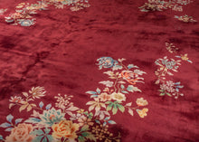 Burgundy Chinese Deco Rug - 9' x 12'