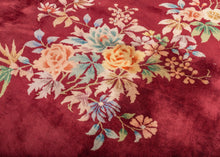 Burgundy Chinese Deco Rug - 9' x 12'