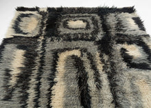 Mid Century Rya Rug - 3'9 x 6'