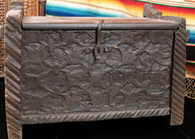 Vintage Swat Valley Hand Carved Wooden Chest - 13 3/4" x 20 1/2" x 12 1/4"