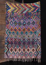 Vintage Moroccan Boucherouite Rug - 4'6 x 6'10