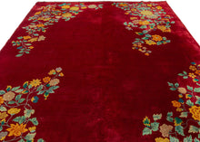 Red Chinese Deco Rug - 8'10 x 11'7
