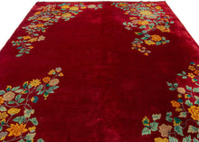 Red Chinese Deco Rug - 8'10 x 11'7