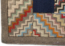 Antique Zig Zag Hook Rug - 2'6 x 5'