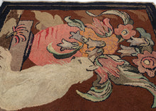 Cat Hooked Rug - 4'9 x 6'4