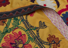 Vintage Yellow Uzbek Suzani - 4'6 x 5'8