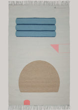 Andrew Boos "Blue, Brown and Pink Rug" - 4'10 x 7'9