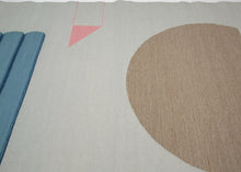 Andrew Boos "Blue, Brown and Pink Rug" - 4'10 x 7'9
