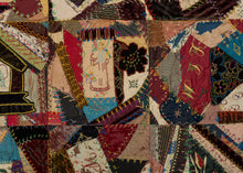 Exceptional Victorian Era "1889" Crazy Quilt - 4'10 x 5'1