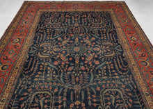 Blue and Red Kaleidoscopic Tabriz - 8' x 9'10